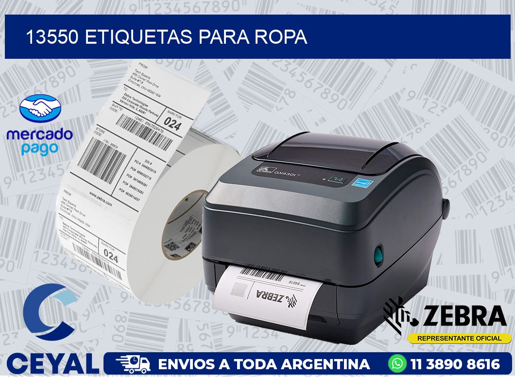 13550 ETIQUETAS PARA ROPA
