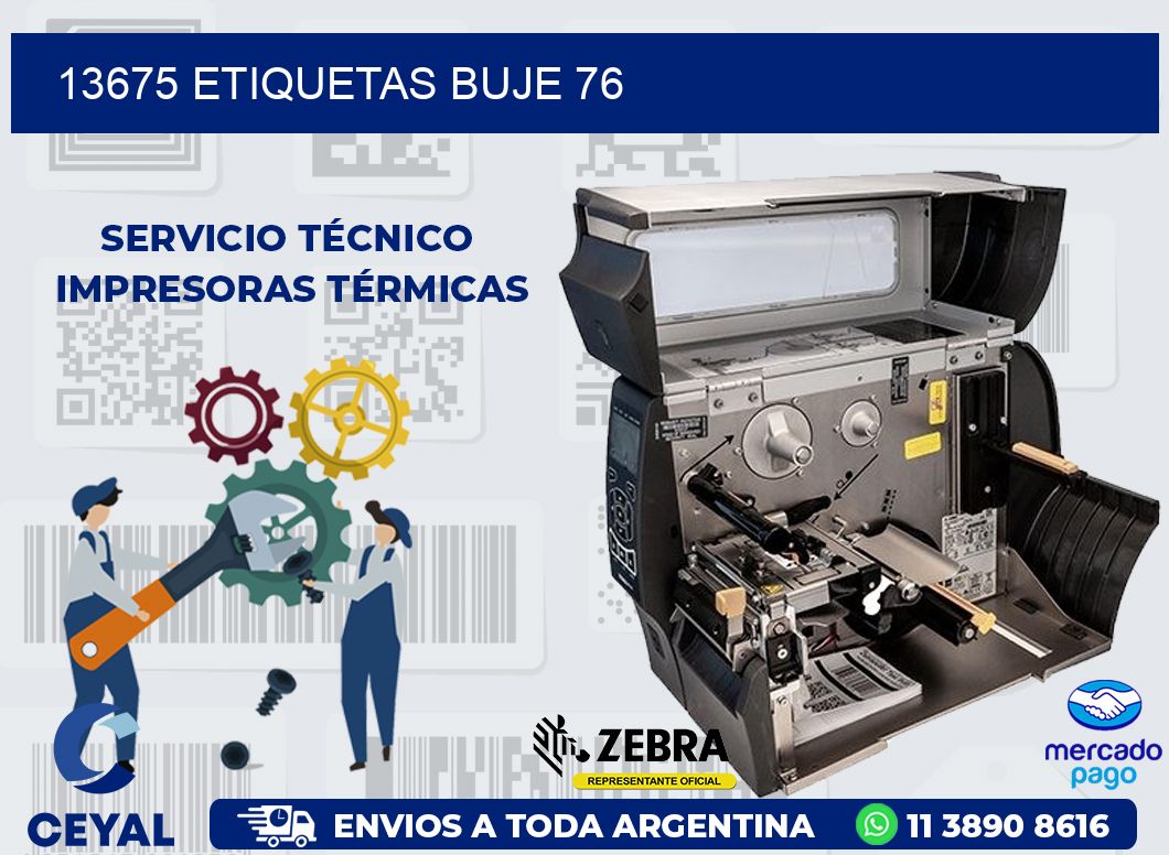 13675 ETIQUETAS BUJE 76