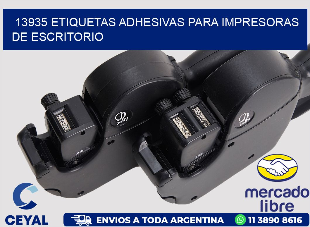 13935 ETIQUETAS ADHESIVAS PARA IMPRESORAS DE ESCRITORIO