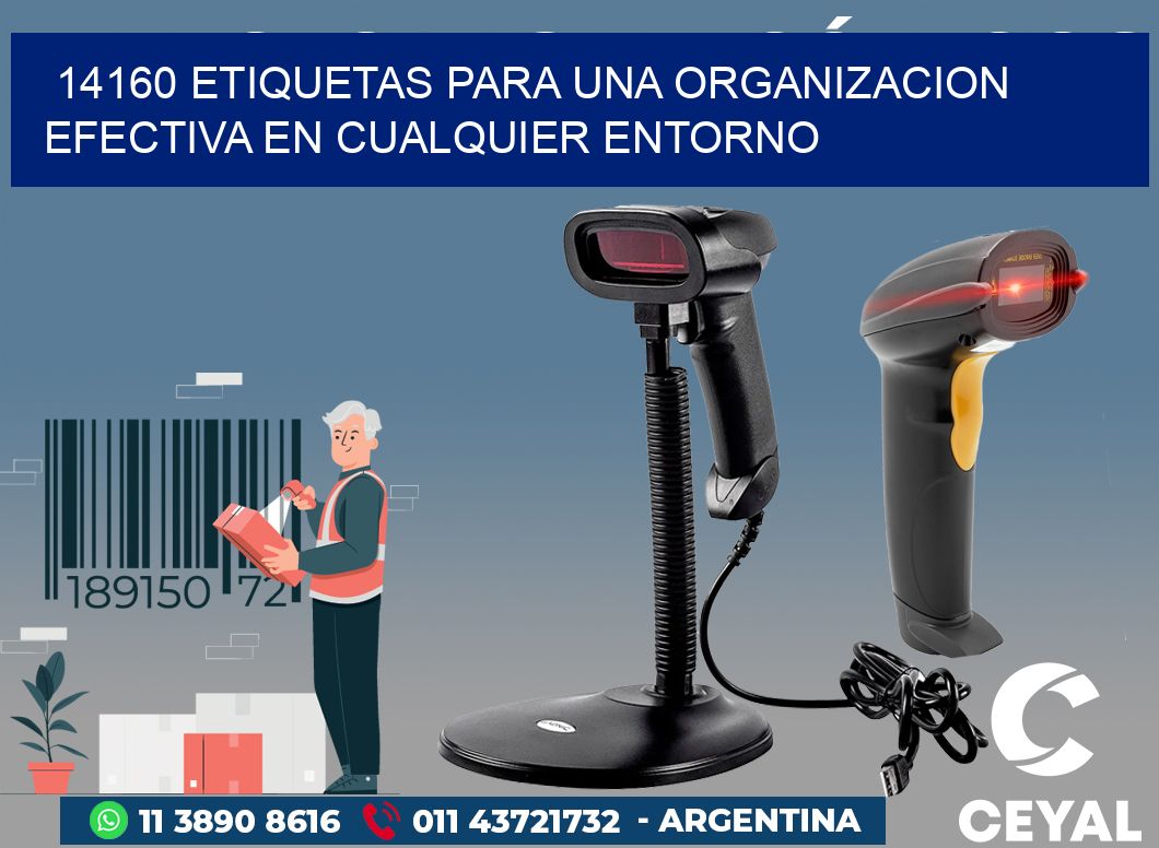 14160 ETIQUETAS PARA UNA ORGANIZACION EFECTIVA EN CUALQUIER ENTORNO