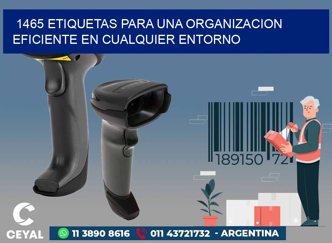 1465 ETIQUETAS PARA UNA ORGANIZACION EFICIENTE EN CUALQUIER ENTORNO