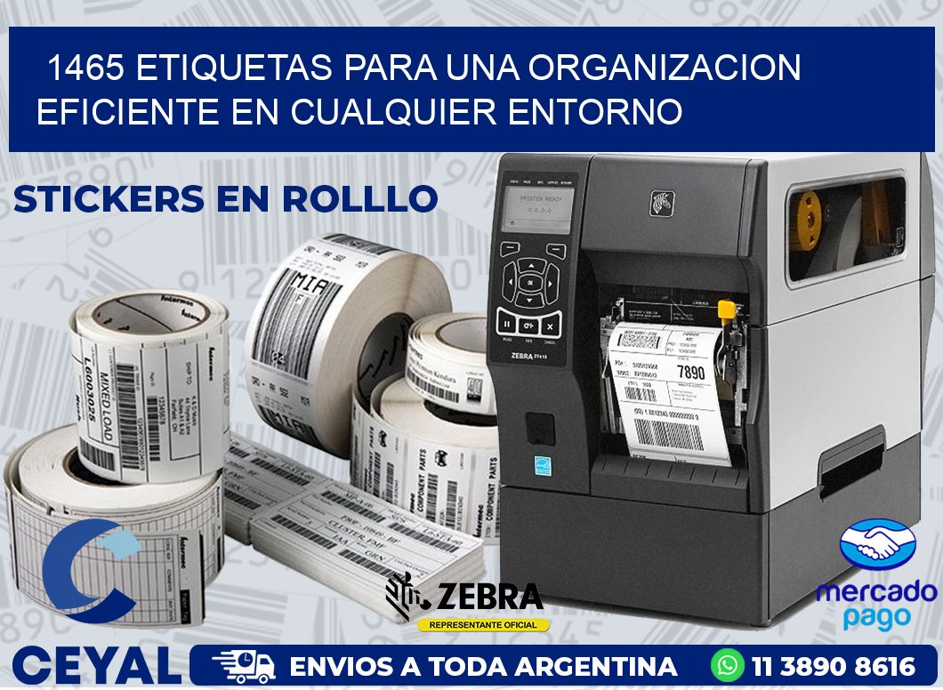 1465 ETIQUETAS PARA UNA ORGANIZACION EFICIENTE EN CUALQUIER ENTORNO