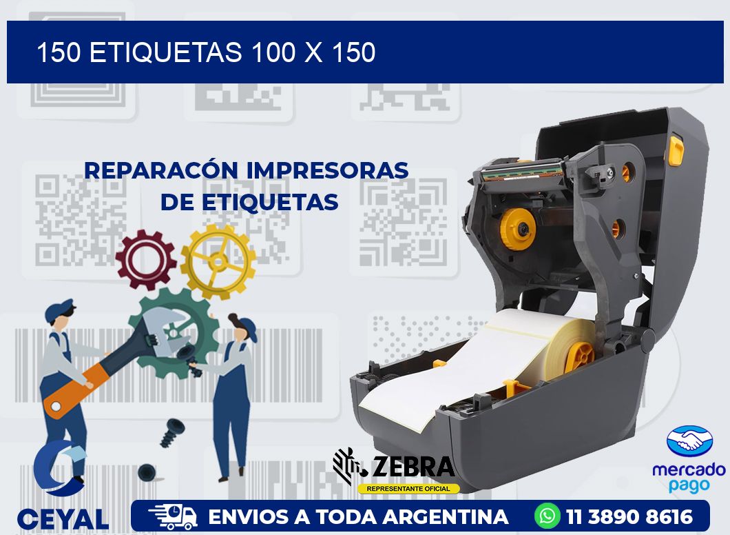 150 ETIQUETAS 100 X 150
