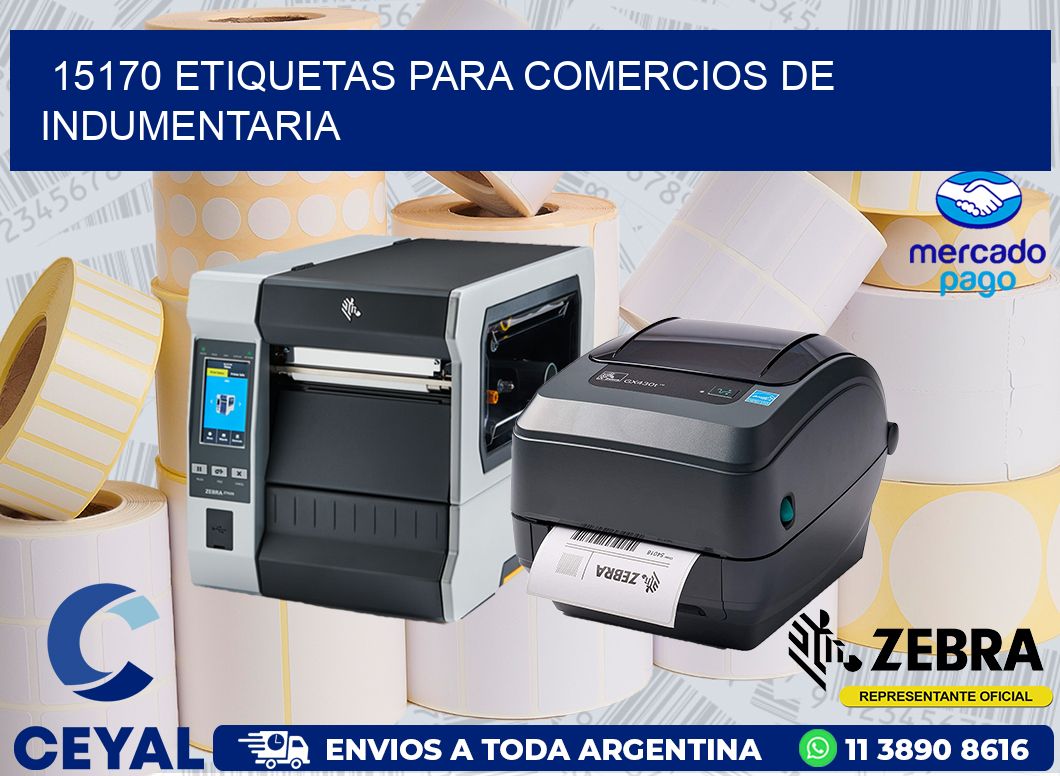 15170 ETIQUETAS PARA COMERCIOS DE INDUMENTARIA