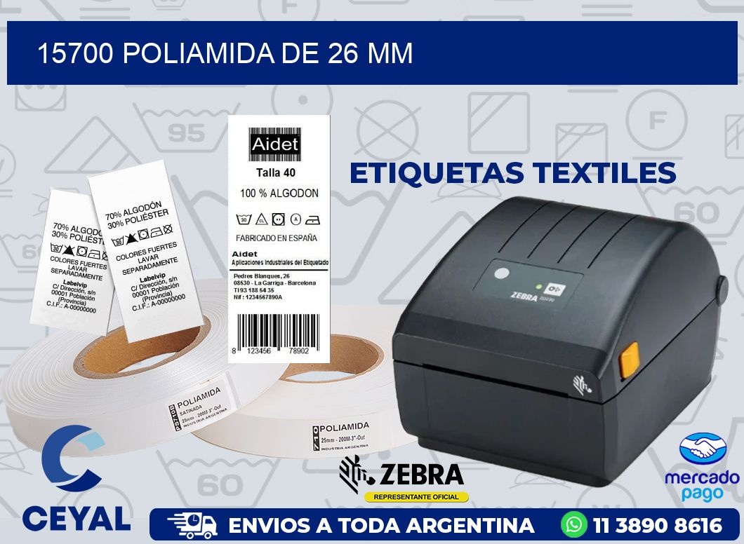 15700 POLIAMIDA DE 26 MM