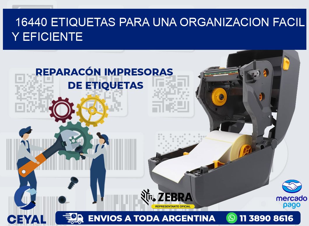 16440 ETIQUETAS PARA UNA ORGANIZACION FACIL Y EFICIENTE