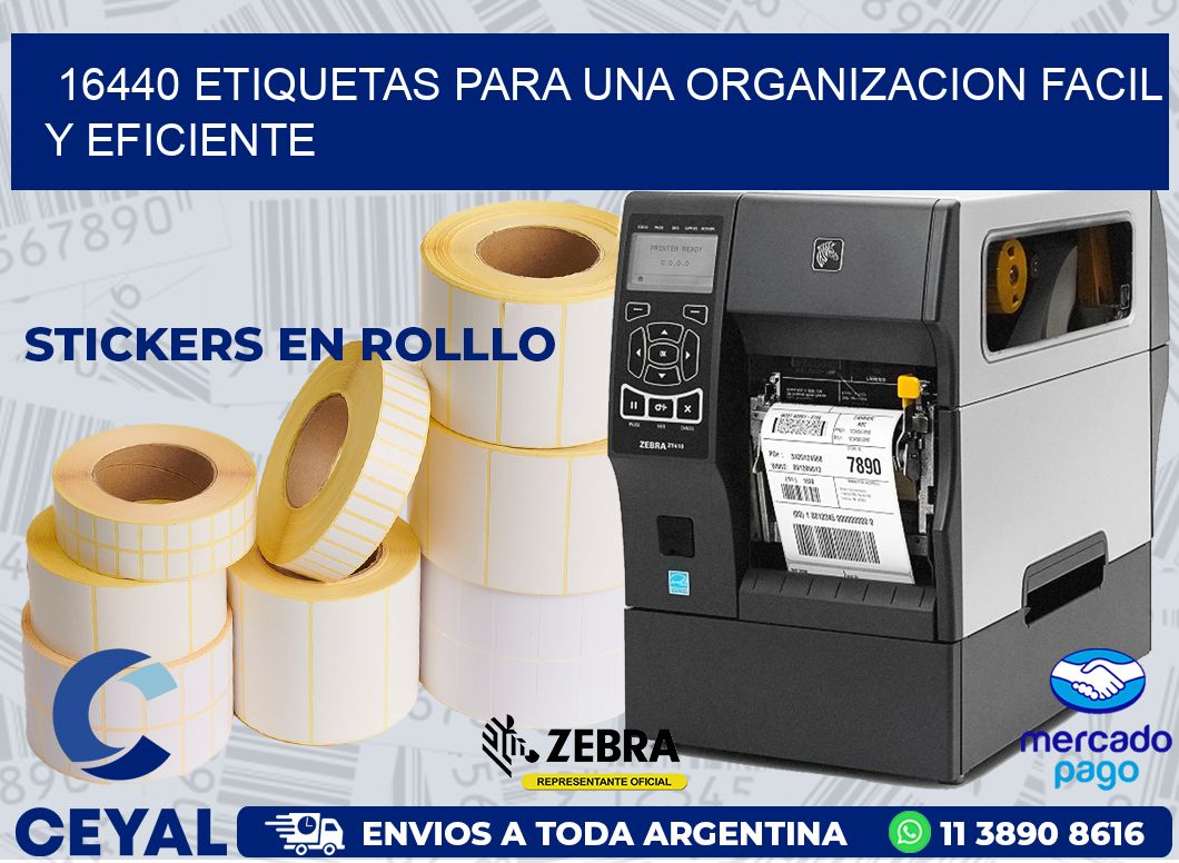 16440 ETIQUETAS PARA UNA ORGANIZACION FACIL Y EFICIENTE