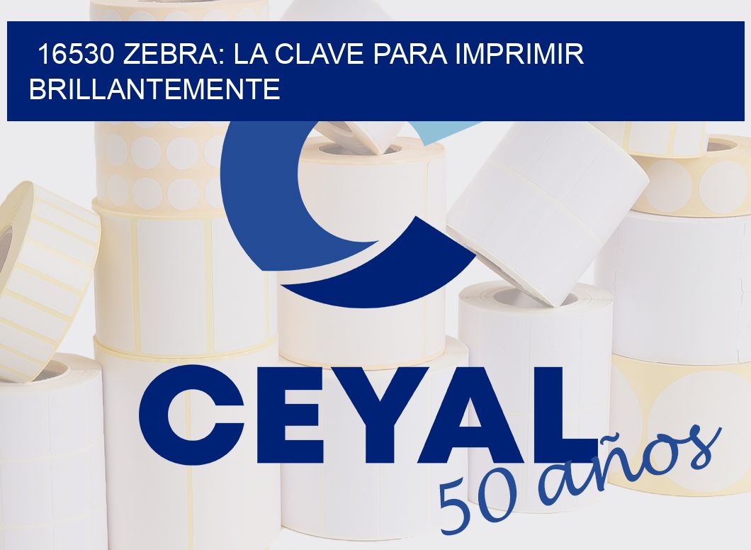 16530 ZEBRA: LA CLAVE PARA IMPRIMIR BRILLANTEMENTE
