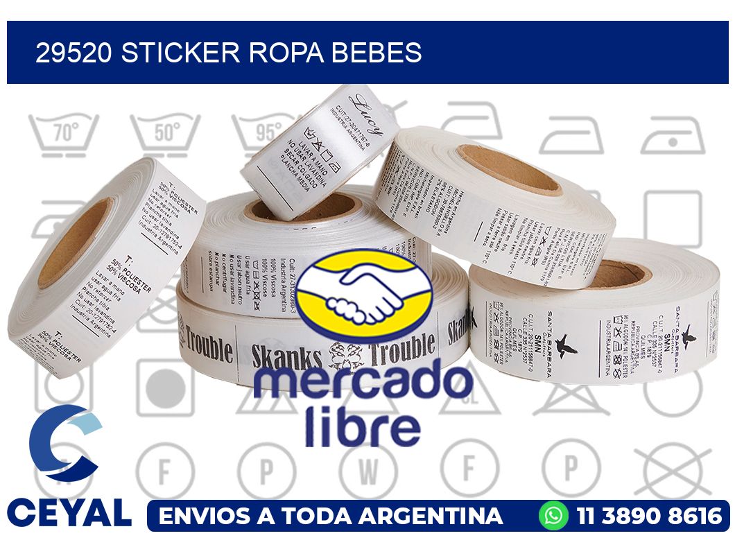 29520 STICKER ROPA BEBES