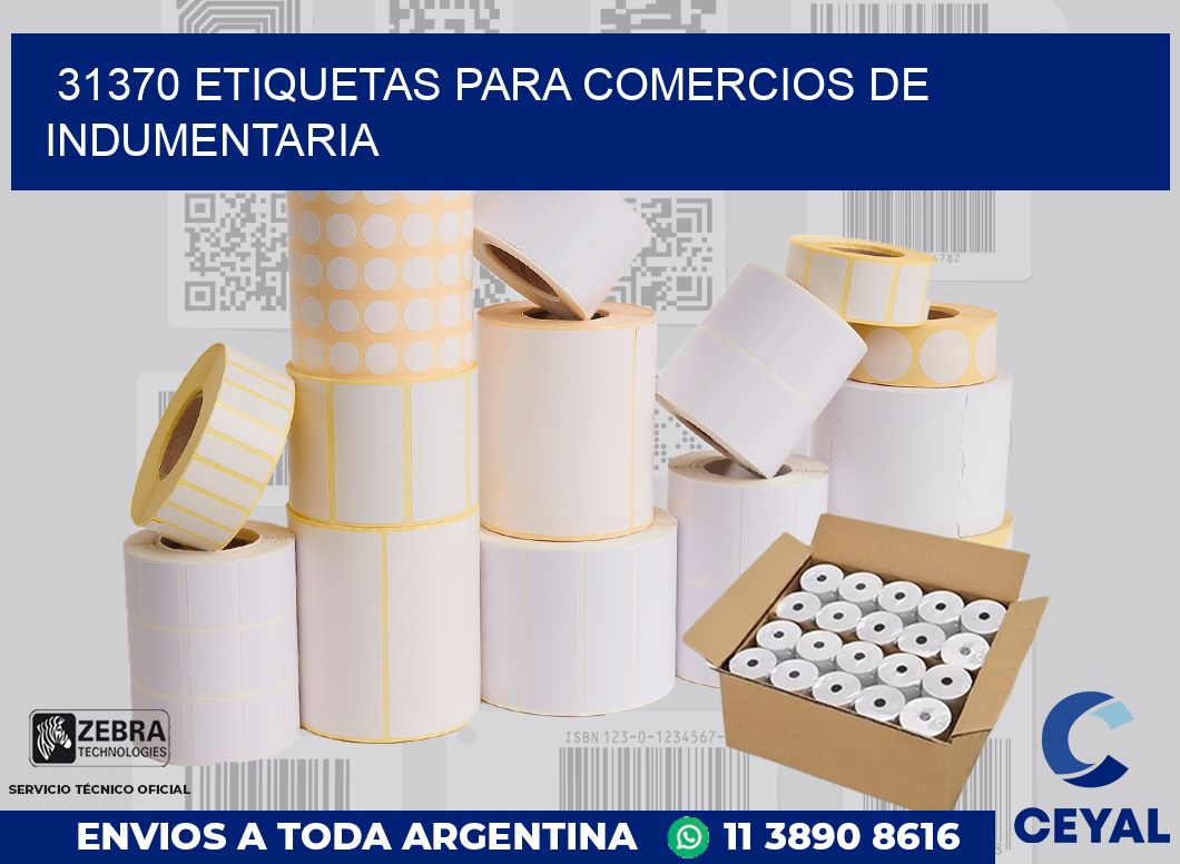 31370 ETIQUETAS PARA COMERCIOS DE INDUMENTARIA