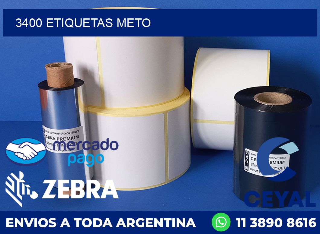 3400 ETIQUETAS METO