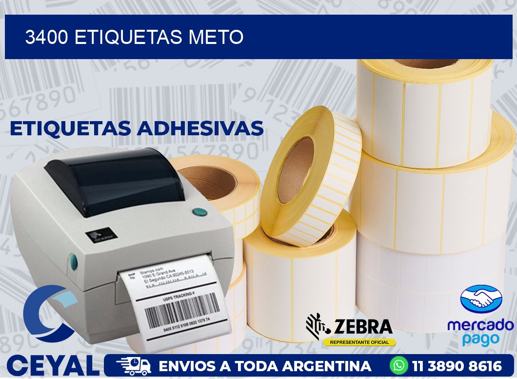 3400 ETIQUETAS METO