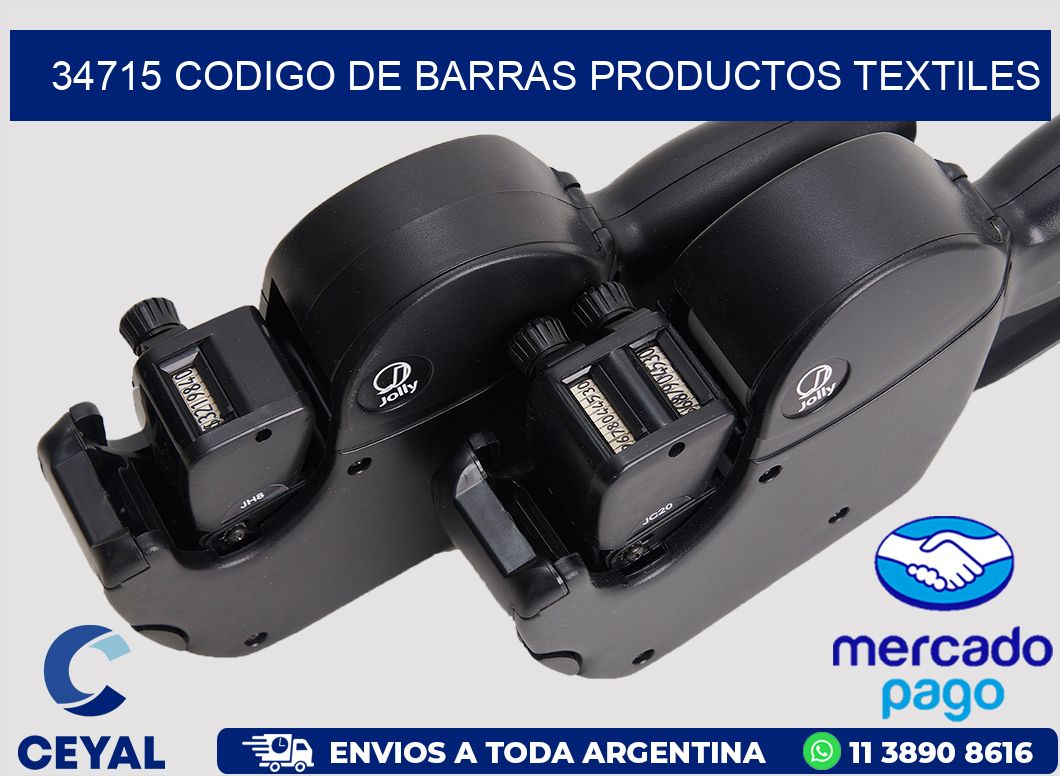 34715 CODIGO DE BARRAS PRODUCTOS TEXTILES