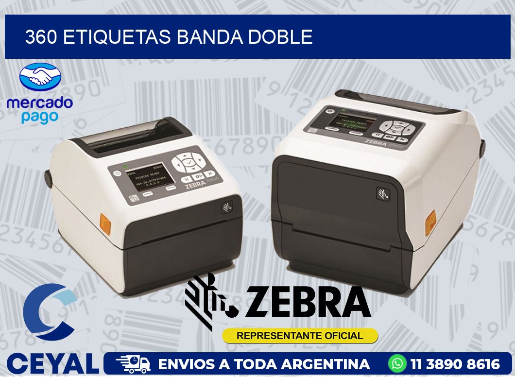 360 ETIQUETAS BANDA DOBLE