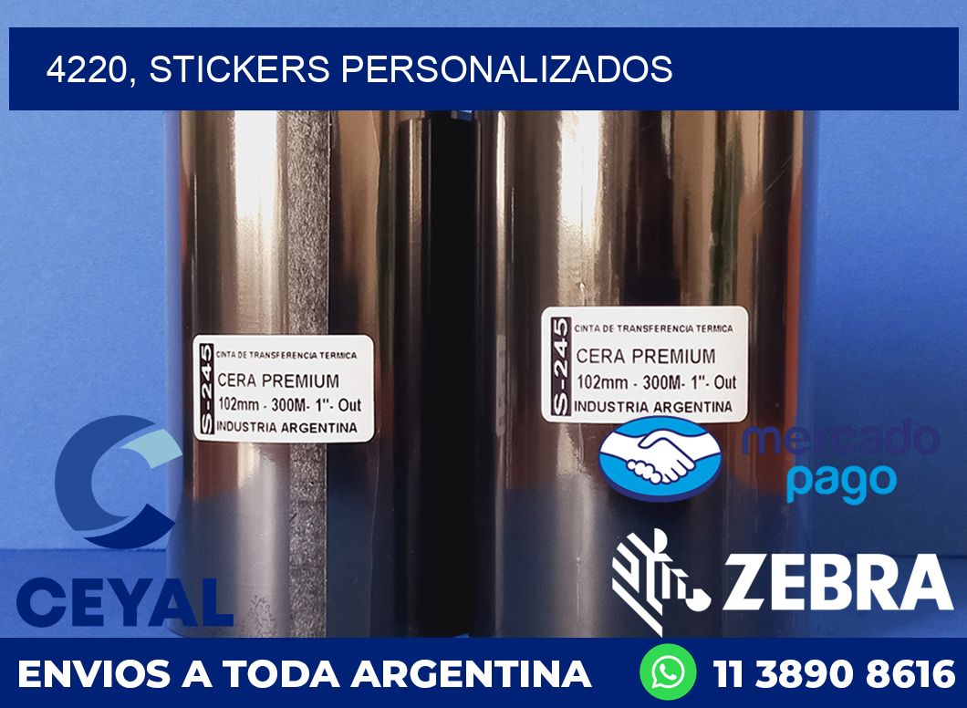 4220, stickers personalizados