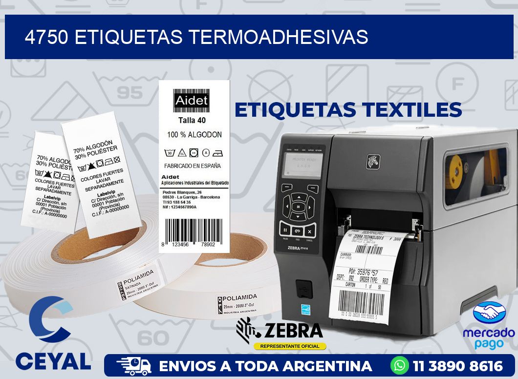 4750 ETIQUETAS TERMOADHESIVAS