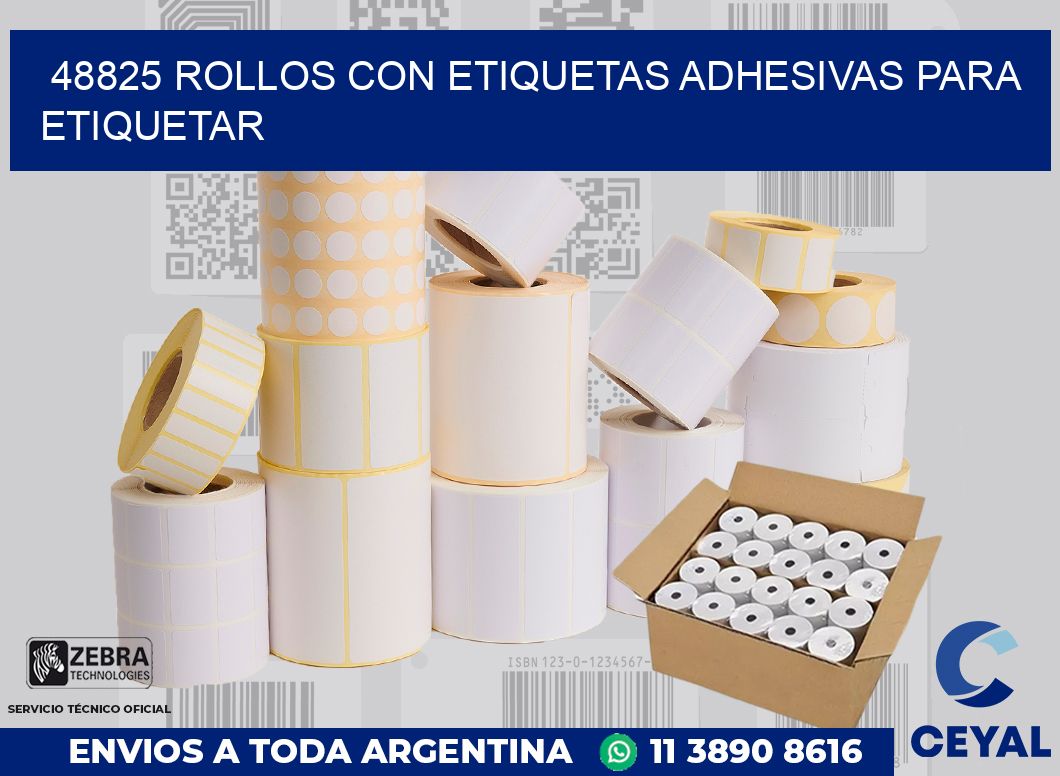 48825 ROLLOS CON ETIQUETAS ADHESIVAS PARA ETIQUETAR