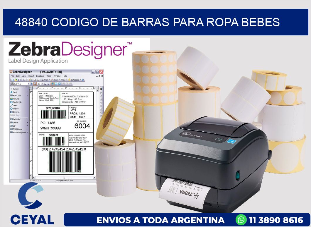 48840 CODIGO DE BARRAS PARA ROPA BEBES
