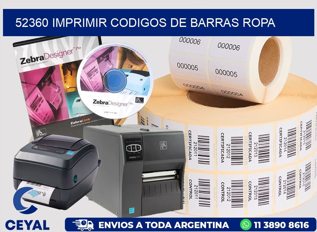 52360 IMPRIMIR CODIGOS DE BARRAS ROPA