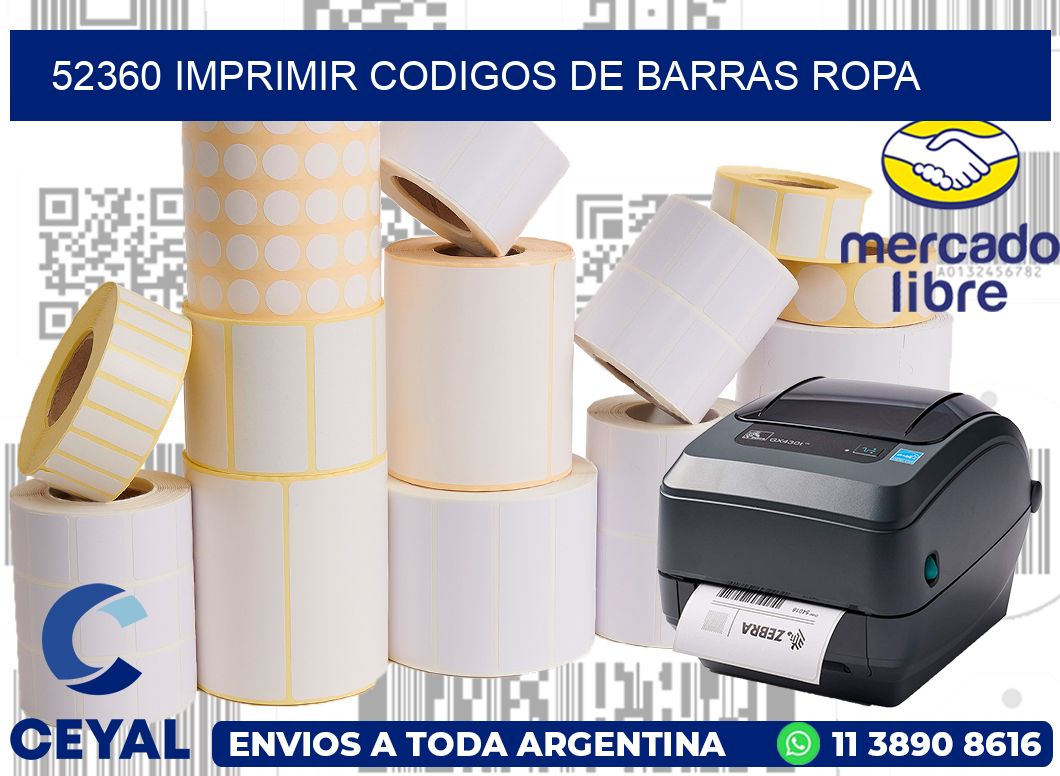 52360 IMPRIMIR CODIGOS DE BARRAS ROPA