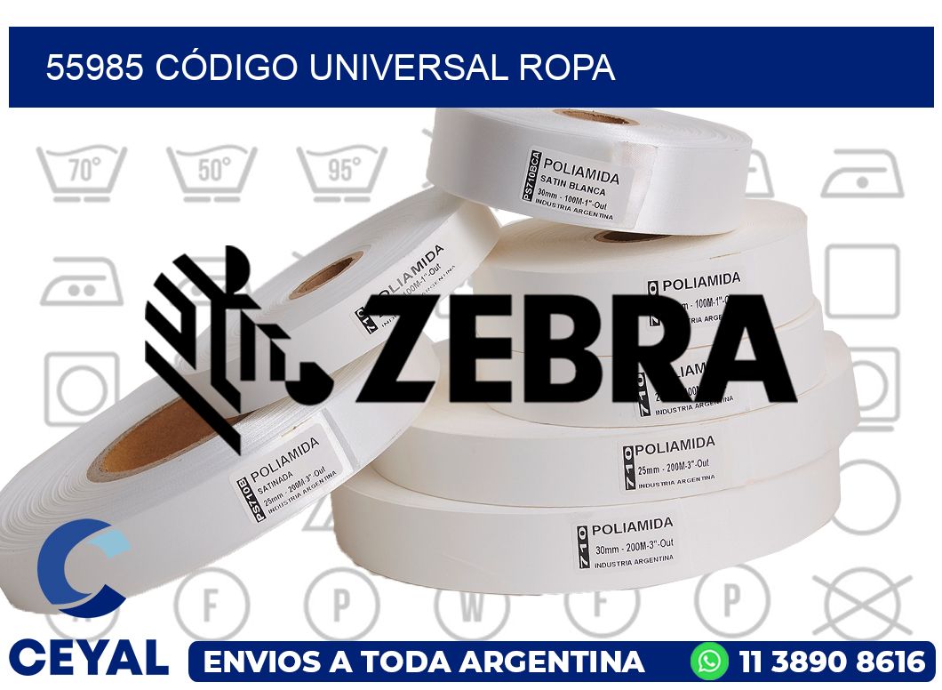 55985 CÓDIGO UNIVERSAL ROPA