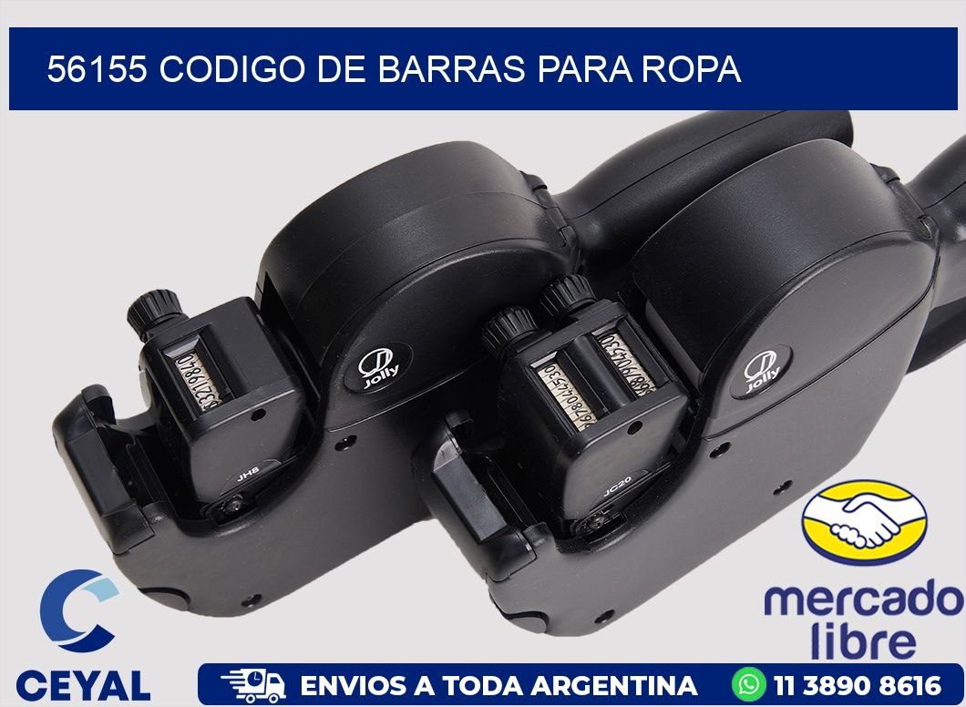 56155 CODIGO DE BARRAS PARA ROPA