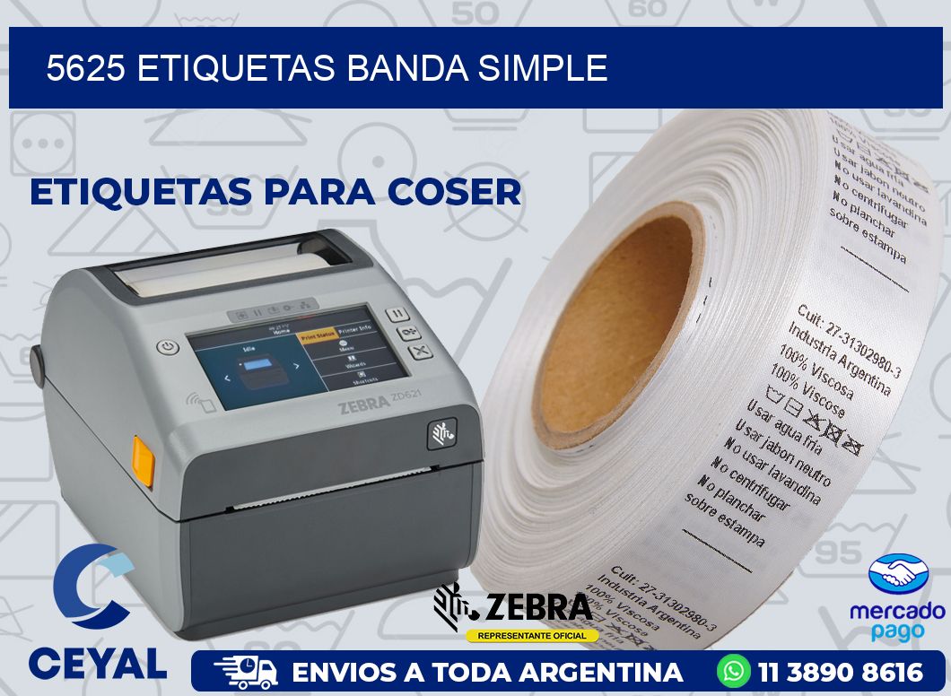5625 ETIQUETAS BANDA SIMPLE