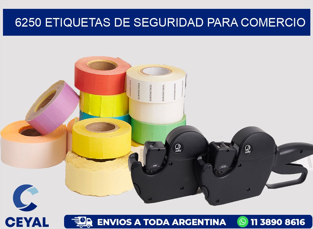 6250 ETIQUETAS DE SEGURIDAD PARA COMERCIO