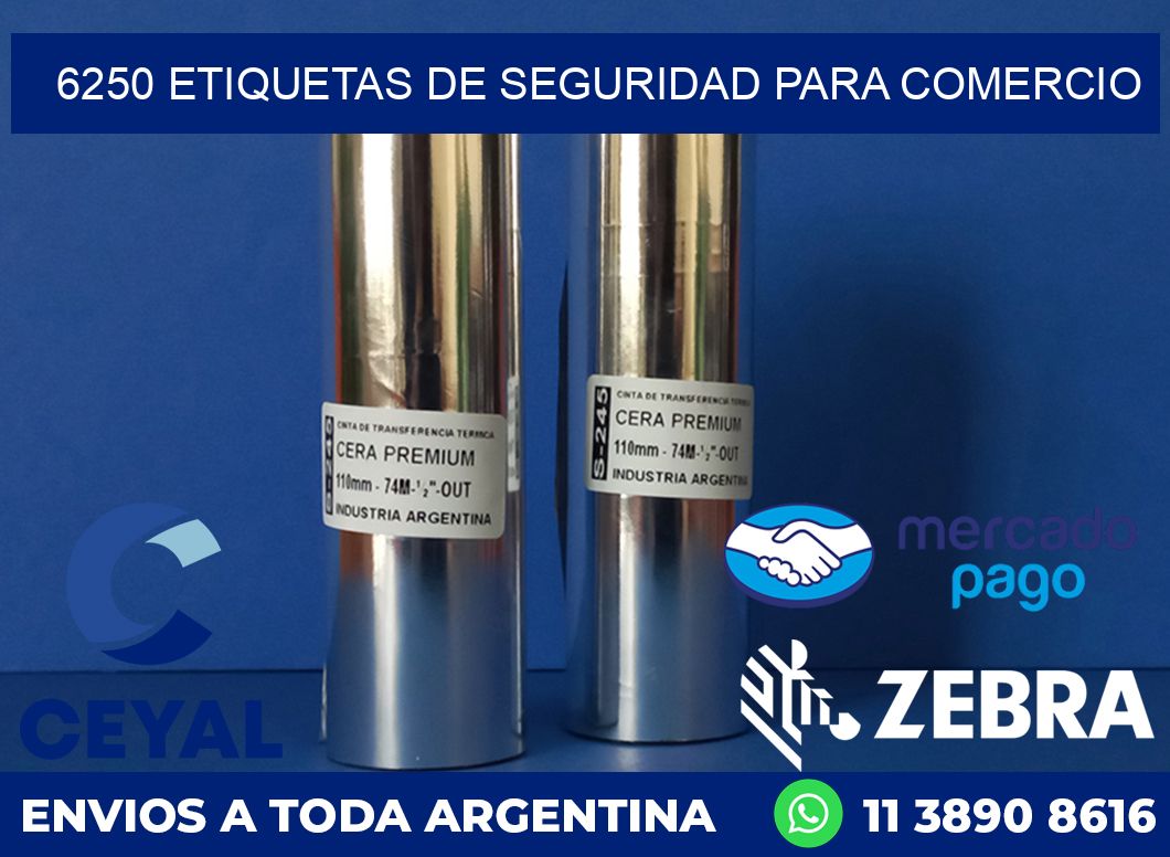 6250 ETIQUETAS DE SEGURIDAD PARA COMERCIO