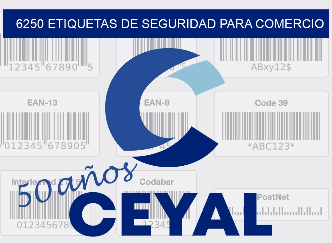 6250 ETIQUETAS DE SEGURIDAD PARA COMERCIO
