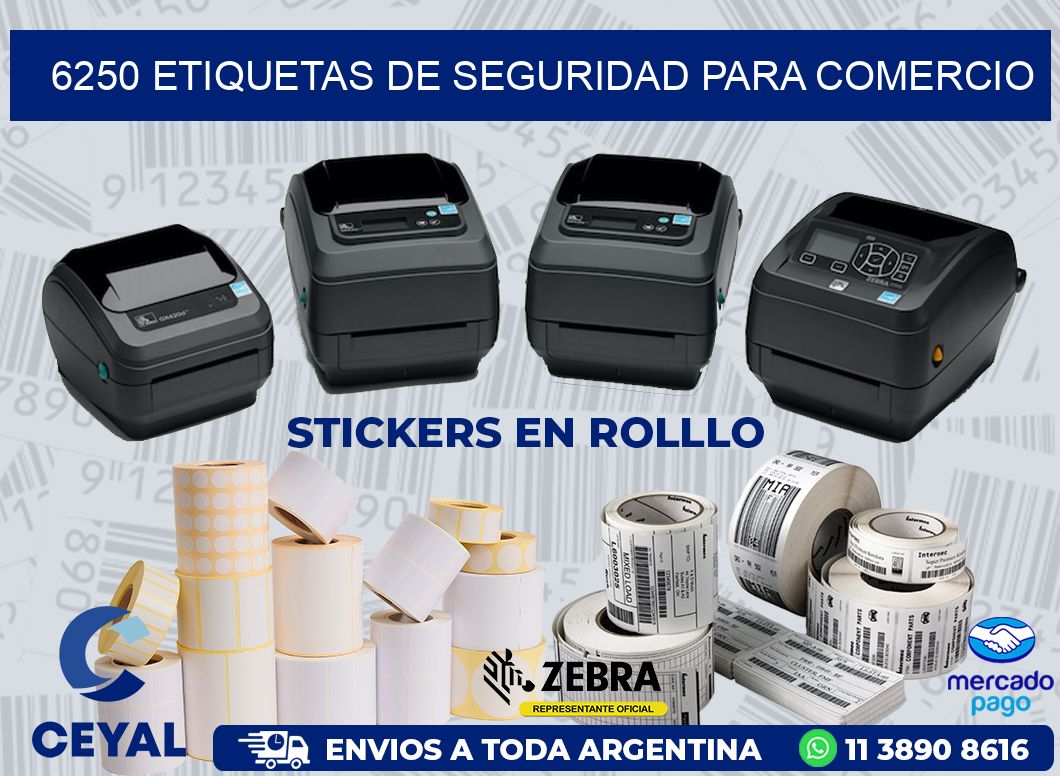 6250 ETIQUETAS DE SEGURIDAD PARA COMERCIO