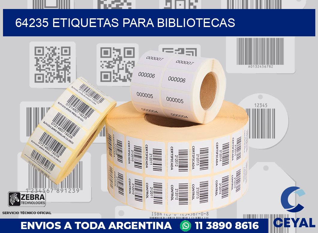 64235 ETIQUETAS PARA BIBLIOTECAS