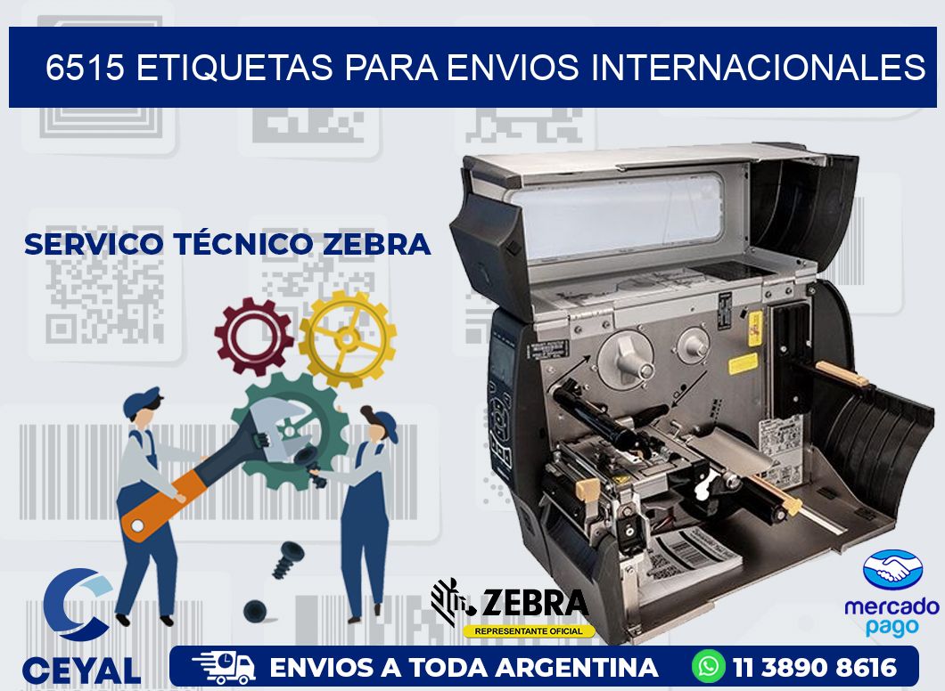 6515 ETIQUETAS PARA ENVIOS INTERNACIONALES