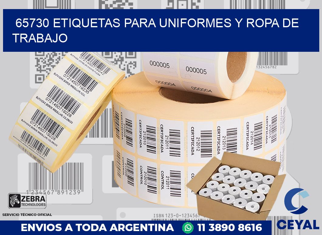 65730 ETIQUETAS PARA UNIFORMES Y ROPA DE TRABAJO