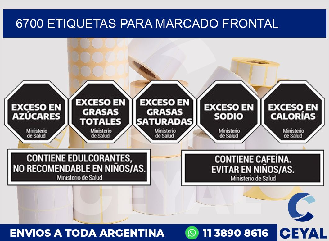 6700 ETIQUETAS PARA MARCADO FRONTAL