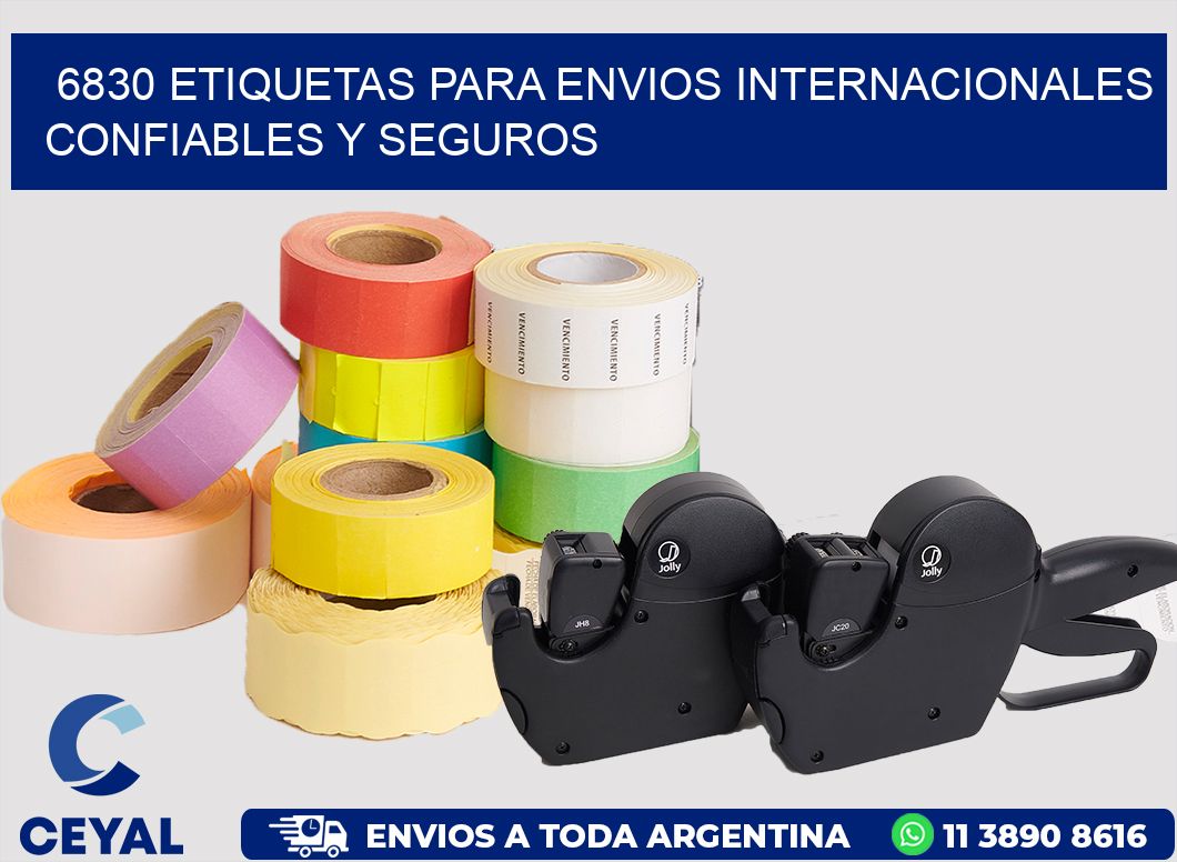 6830 ETIQUETAS PARA ENVIOS INTERNACIONALES CONFIABLES Y SEGUROS