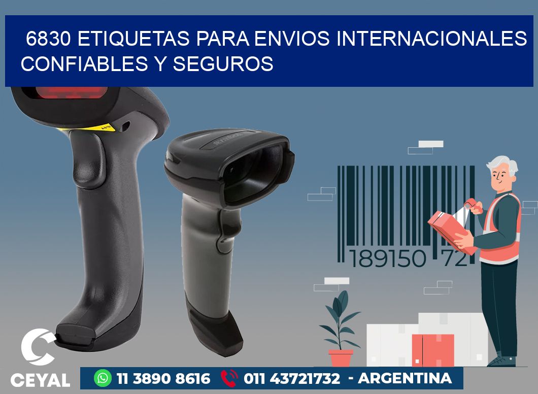 6830 ETIQUETAS PARA ENVIOS INTERNACIONALES CONFIABLES Y SEGUROS