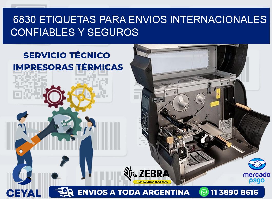 6830 ETIQUETAS PARA ENVIOS INTERNACIONALES CONFIABLES Y SEGUROS