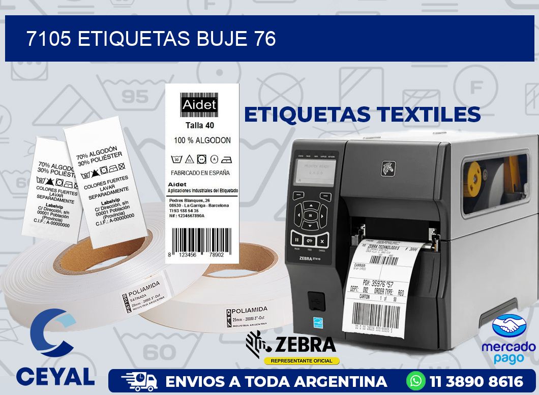 7105 ETIQUETAS BUJE 76