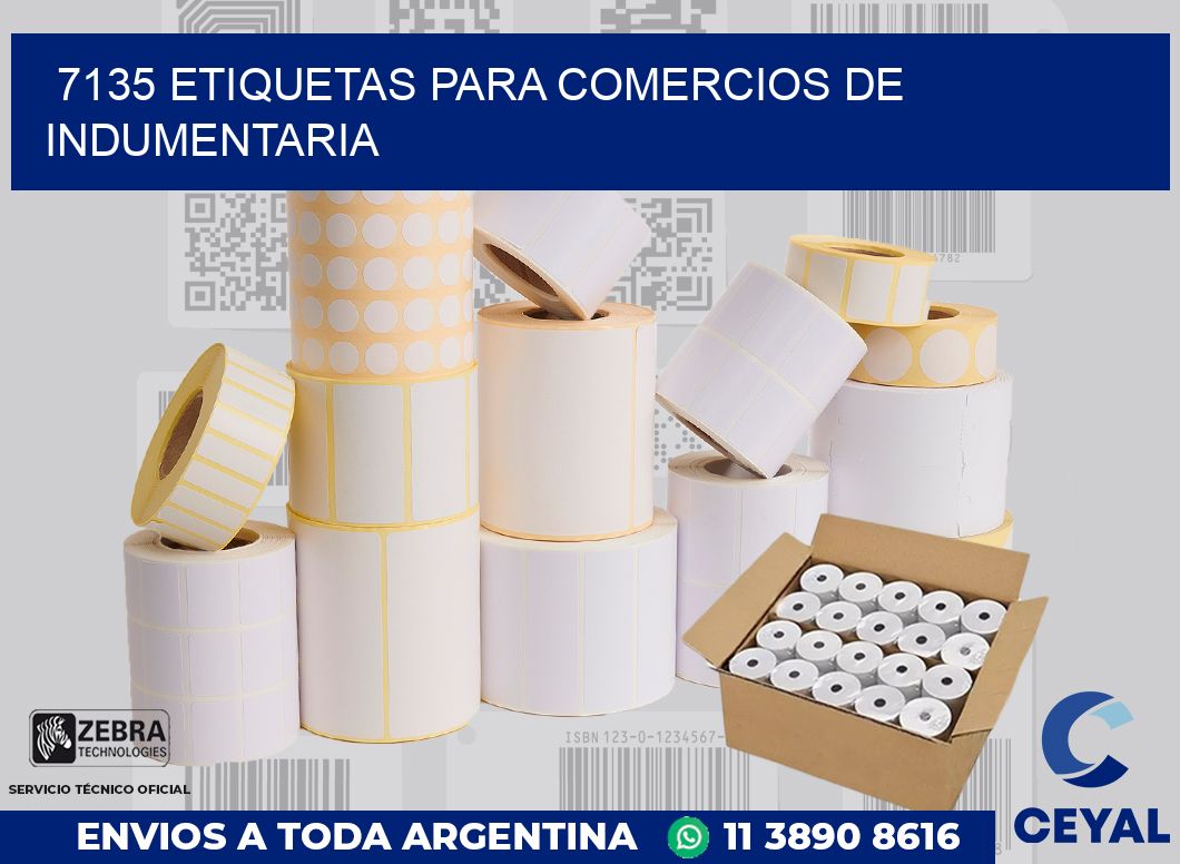 7135 ETIQUETAS PARA COMERCIOS DE INDUMENTARIA