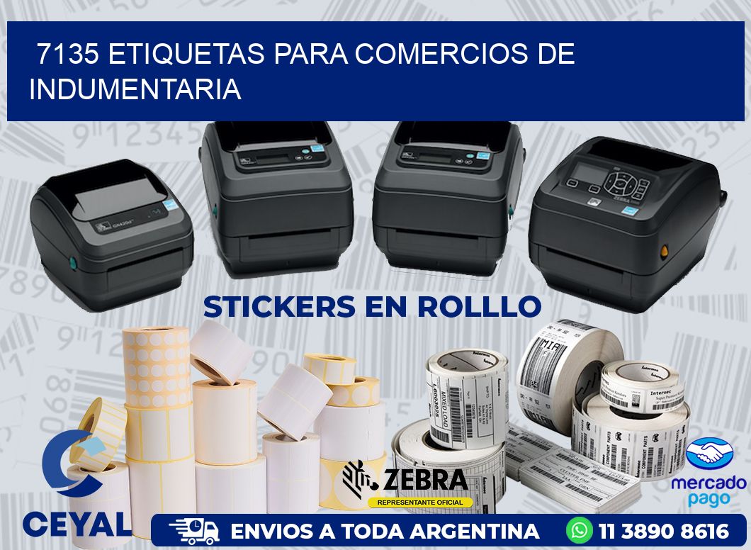 7135 ETIQUETAS PARA COMERCIOS DE INDUMENTARIA