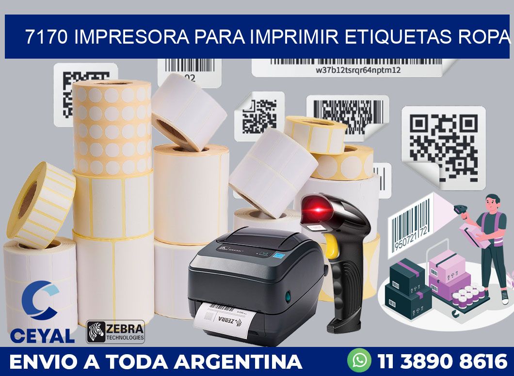 7170 IMPRESORA PARA IMPRIMIR ETIQUETAS ROPA