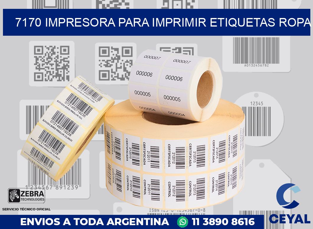 7170 IMPRESORA PARA IMPRIMIR ETIQUETAS ROPA
