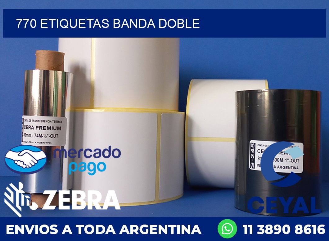 770 ETIQUETAS BANDA DOBLE