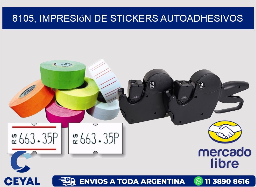 8105, impresión de stickers autoadhesivos