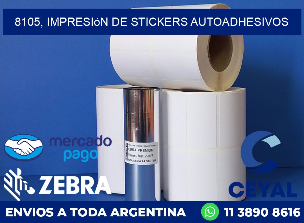8105, impresión de stickers autoadhesivos