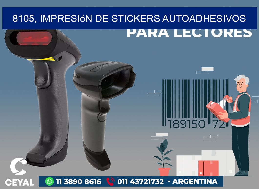 8105, impresión de stickers autoadhesivos