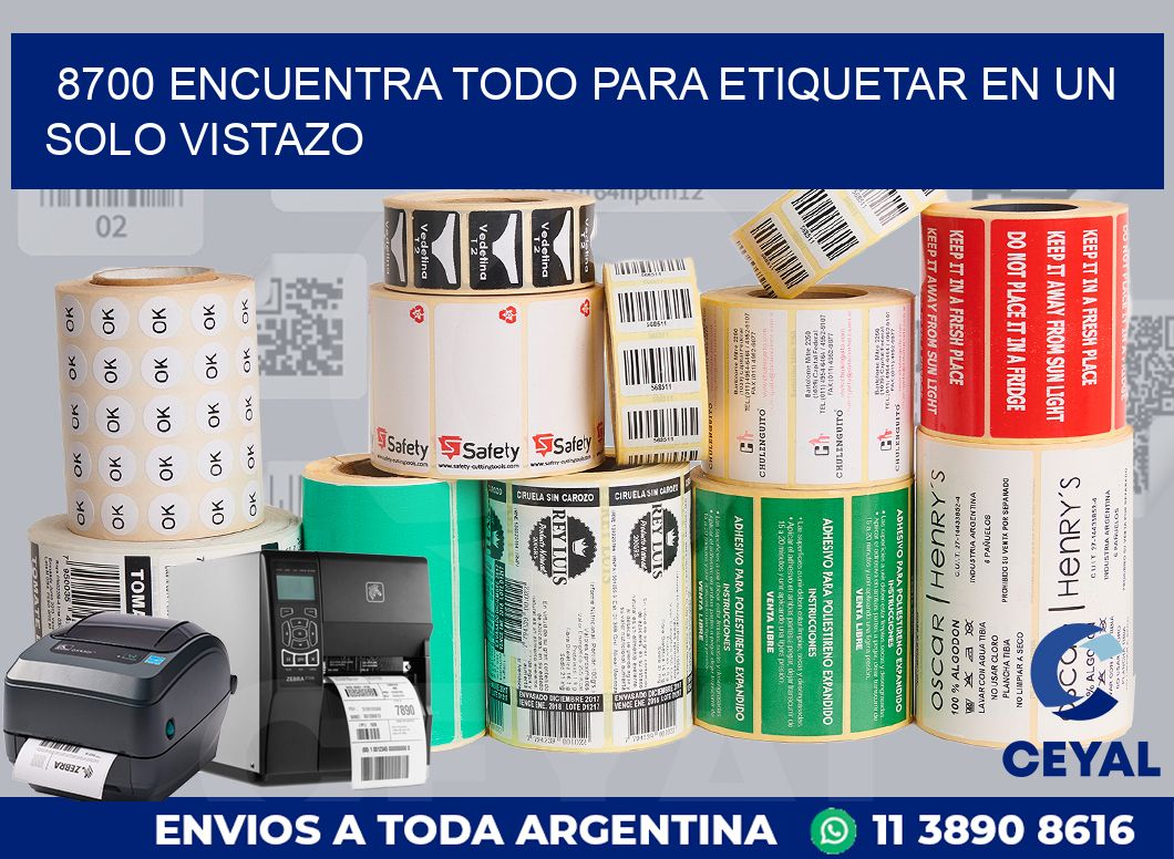 8700 ENCUENTRA TODO PARA ETIQUETAR EN UN SOLO VISTAZO