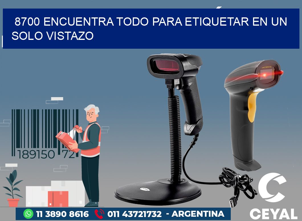 8700 ENCUENTRA TODO PARA ETIQUETAR EN UN SOLO VISTAZO