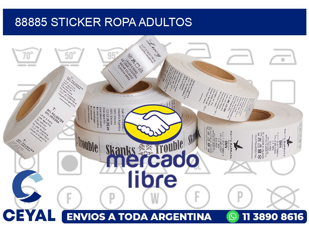 88885 STICKER ROPA ADULTOS